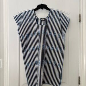 Tuckernuck Blue and Cream Striped Swim Coverup